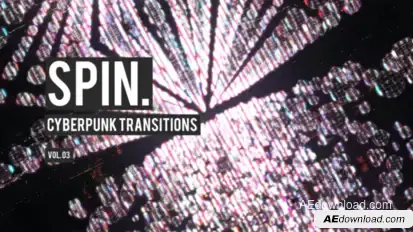 Cyberpunk Spin Transitions Vol. 03 Elements template preview