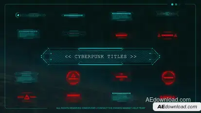Cyberpunk titles Titles template preview