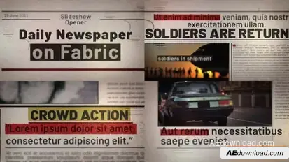 Daily Newspaper on Fabric Openers template preview