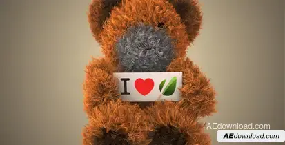 Dancing Teddy Bear Logo Stings template preview