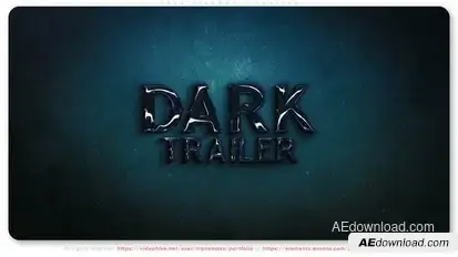 Dark Cinematic Trailer Video Displays template preview