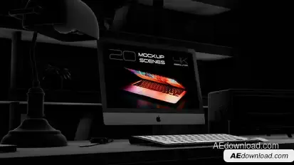 Dark Desktop Computer Mockup Kit Product Promo template preview