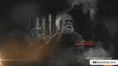 Dark Dramatic Film Credits With Smokes and Inks Grunge Concept Openers template preview