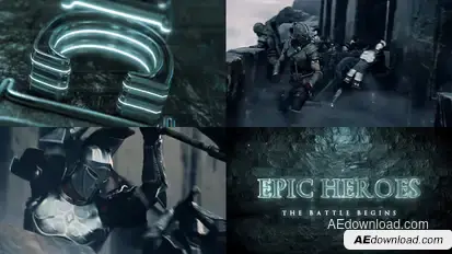 Dark Epic Metal Trailer Titles template preview