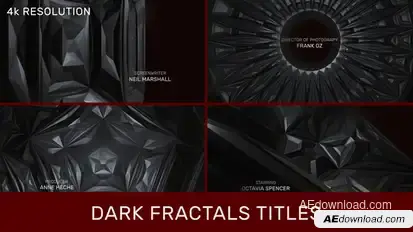 Dark Fractals Titles Titles template preview