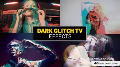 Dark Glitch TV | After Effects Elements template preview