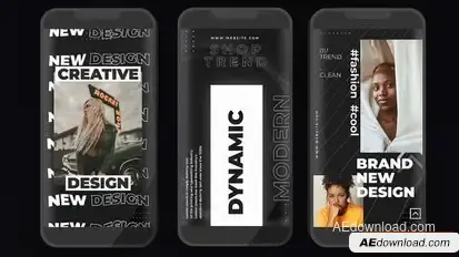 Dark Instagram Storis Openers template preview
