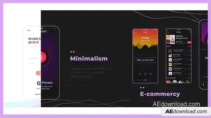 Dark / Light App Promo Minimalism Showreel Product Promo template preview