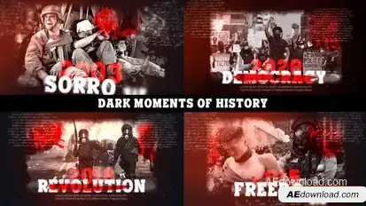 Dark Moments of History Openers template preview