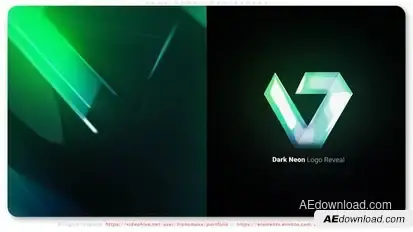 Dark Neon Logo Reveal Logo Stings template preview