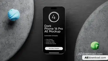Dark Phone 16 Pro AE Screen Template Product Promo template preview