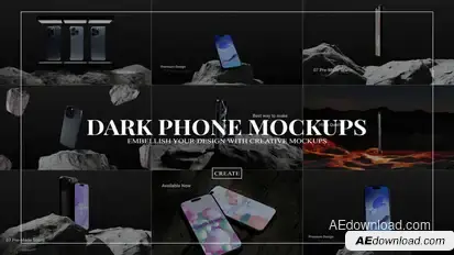 Dark Phone Mockups Product Promo template preview