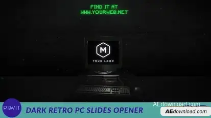 Dark Retro PC Slides Opener Openers template preview