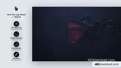 Dark Tear Logo Reveal Logo Stings template preview