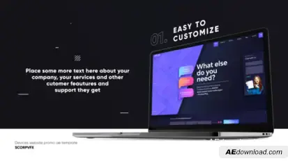 Dark Website Promo Mockup Product Promo template preview