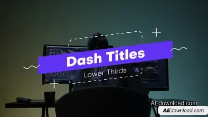 Dash Titles Lower Thirds Titles template preview