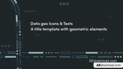 Data geo Icons & Texts Video Displays template preview