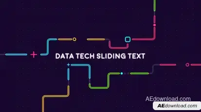 Data Tech Sliding Text Titles template preview