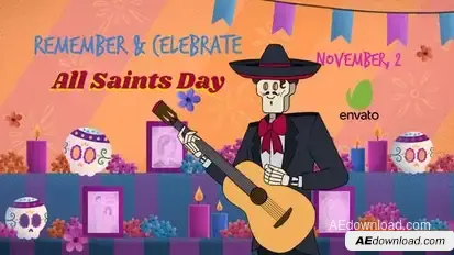 Day of the Dead, All Saints Day Opener Openers template preview