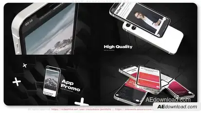 Deep Black App Promo Product Promo template preview