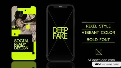 Deep Fake – Glitchy Pixel Trailer | After Effects Event & Social Media Opener Openers template preview