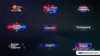Deep Gradient Titles Titles template preview
