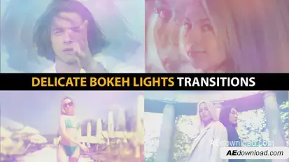 Delicate Bokeh Lights Transitions | After Effects Elements template preview