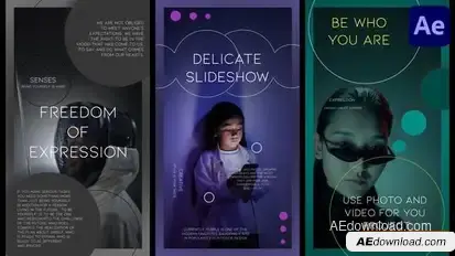 Delicate Social Media Slideshow for After Effects Openers template preview