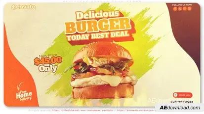 Delicious Burger Food Promo Product Promo template preview