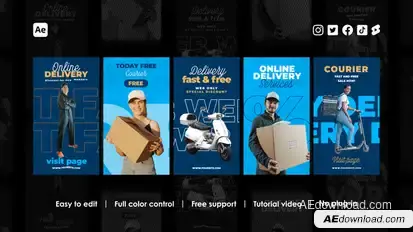 Delivery Instagram Reels Product Promo template preview