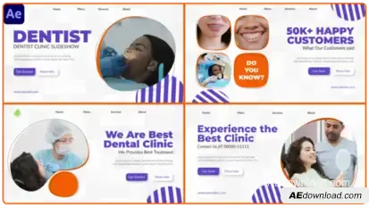 Dental Clinic Slideshow Video Displays template preview