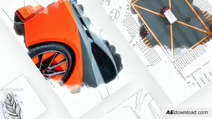 Design Sketches - Drawing Blueprints Product Promo template preview