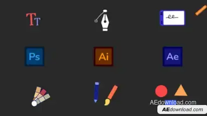 Design Tools Icon Pack for After Effects Elements template preview