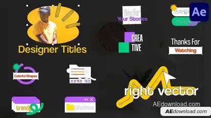 Designer Titles for After Effects Titles template preview