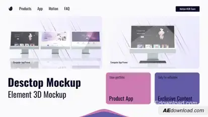 Desktop Promo Website Presentation Product Promo template preview
