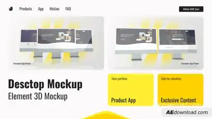 Desktop Website Presentation Product Promo template preview