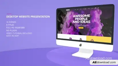 Desktop Website Presentation Product Promo template preview
