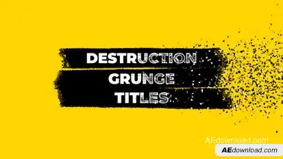 Destruction Grunge Titles Titles template preview