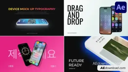 Device Mock Up Typography | After Effects Titles template preview