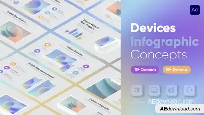 Devices Infographics template preview
