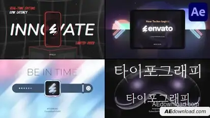 Devices Typography for After Effects Titles template preview