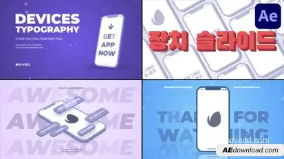 Devices Typography for After Effects Titles template preview