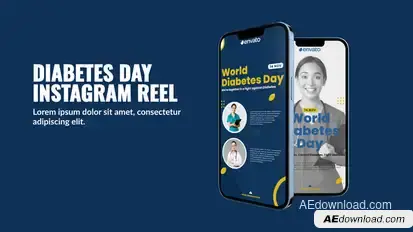 Diabetes Day Instagram Stories Video Displays template preview