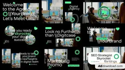 Digital Agency Video Display After Effect Template Openers template preview