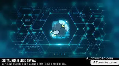 Digital Brain_Logo Reveal Logo Stings template preview
