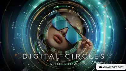 Digital Circles Slideshow Openers template preview