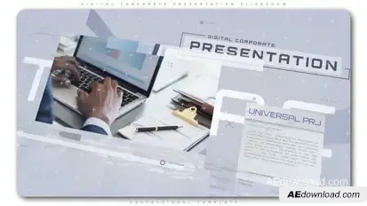 Digital Corporate Presentation Slideshow Video Displays template preview