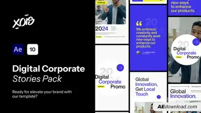 Digital Corporate Promo Stories Pack Openers template preview