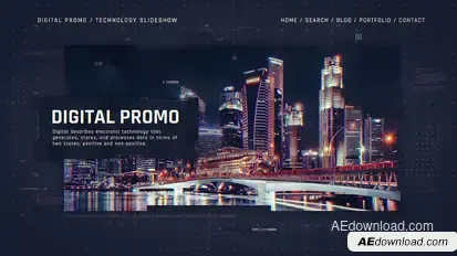 Digital Corporate Technology Video Displays template preview