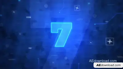 Digital Countdown Intro Logo Stings template preview